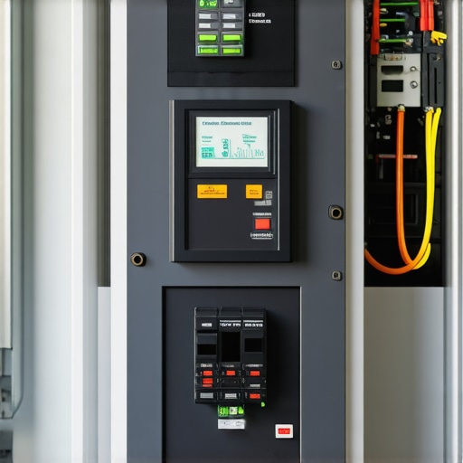 Smart Electrical Panel with Load Monitoring Modern electrical panel with digital load monitoring and smart features, emphasizing advanced safety and future readiness