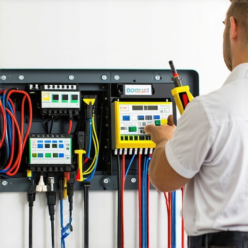 Electrical Inspection for EV Charger Technician inspecting electrical wiring during troubleshooting