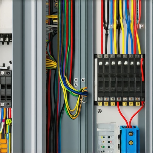 Electrician inspecting wiring inside a home electrical panel