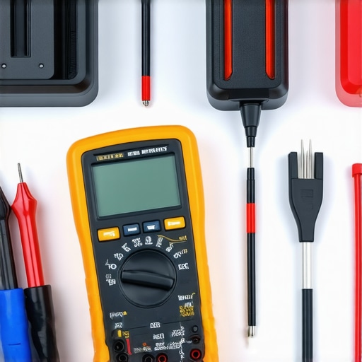 Tools for Reliable EV Charging Maintenance Multimeter and Wi-Fi analyzer tools used in home electrical maintenance for EV chargers.