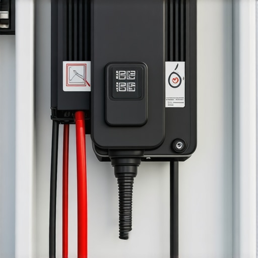 Infrared image showing hotspots in wiring related to EV charger maintenance