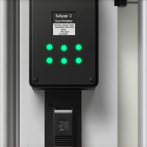 Close up of a residential electrical panel with a dedicated surge protector and EV charger breaker for safety.