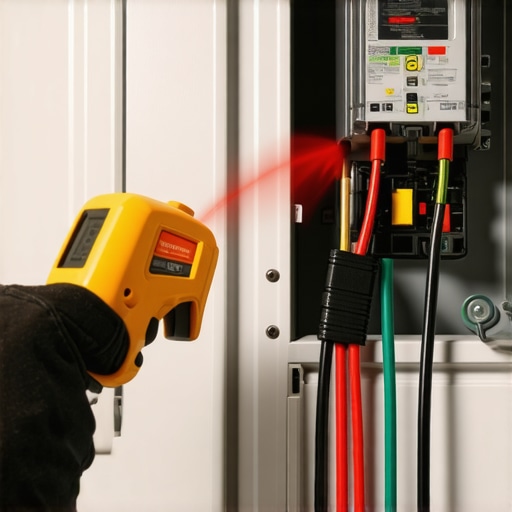 Using an infrared thermometer to maintain an EV charging circuit breaker.