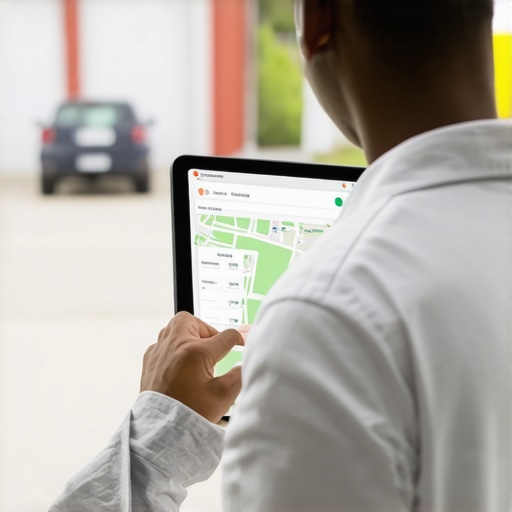 Checking EV Tax Credit Eligibility for Rural Properties A tablet showing a census tract map used to verify eligibility for the 30C alternative fuel vehicle tax credit.
