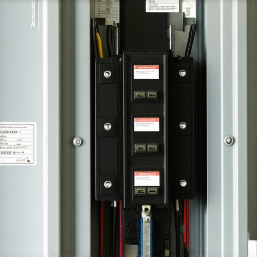 Close-up of a 60-amp EV charger breaker installed in a home electrical panel