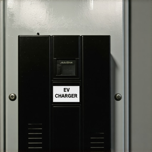Correct EV Breaker Labeling Properly labeled 50-amp circuit breaker for an electric vehicle charging station.
