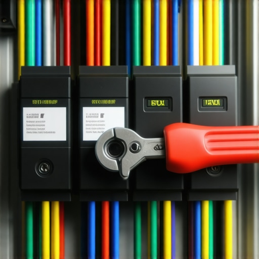 Professional installation of a 100-amp garage sub-panel showing feeder wires and EV charger circuit breakers.