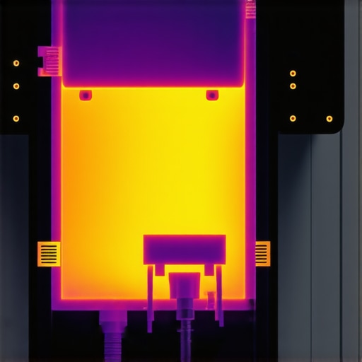 Thermal imaging of an electrical panel showing overheating circuit breakers.