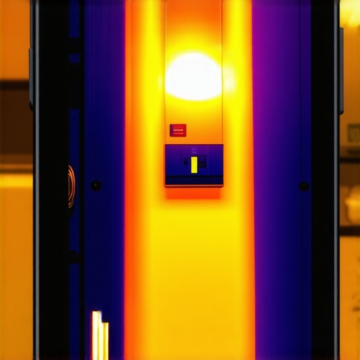 Thermal imaging scan of an electrical panel showing heat levels during EV charging