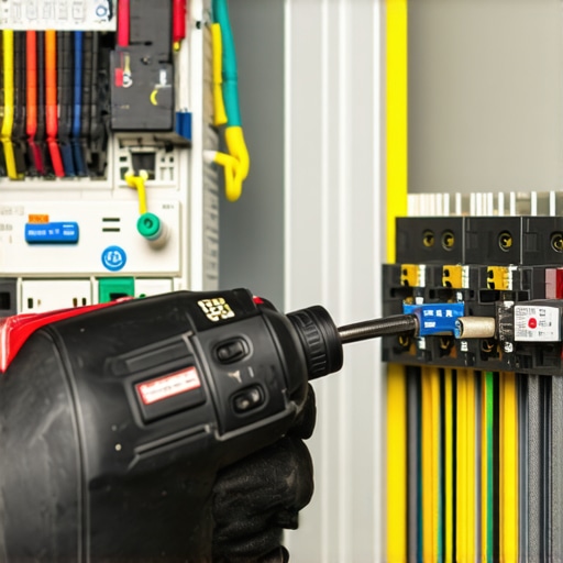 Electrician performing precise torque test on EV breaker connection An electrician measuring torque on an EV charger breaker terminal to prevent electrical hazards