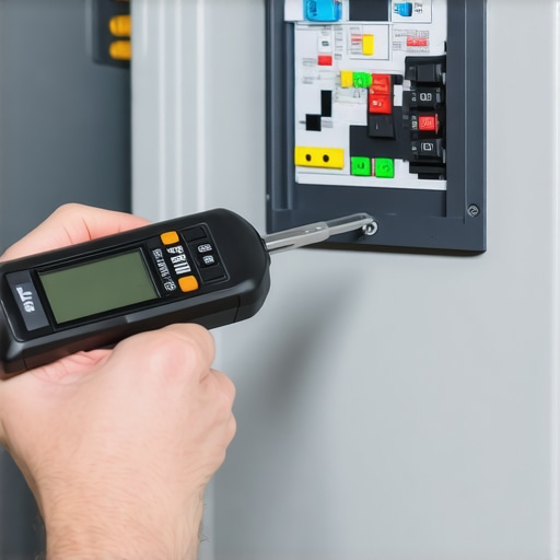 Electrician using a torque wrench on a breaker to prevent fires