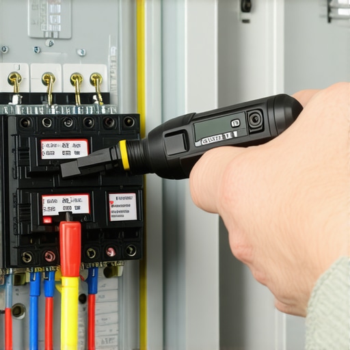 A technician using a torque wrench to secure electrical connections for an EV charger
