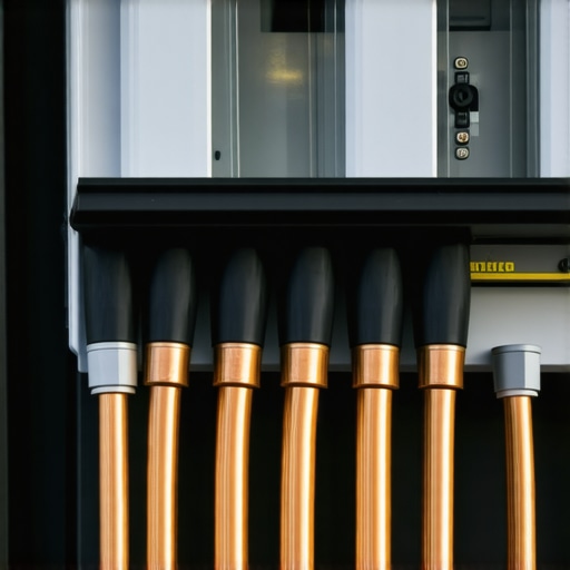 Close-up of the internal wiring and terminal connections of a home EV charging station.