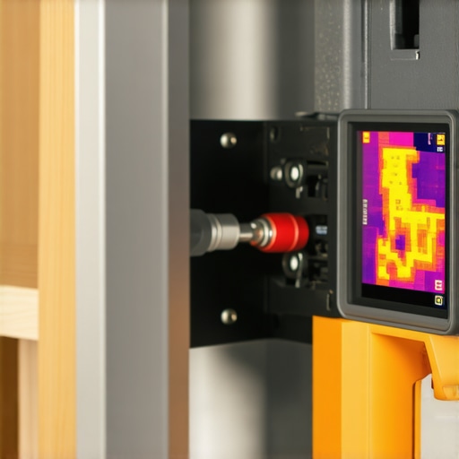 Electrician using a torque screwdriver and thermal camera on an EV charger circuit breaker.