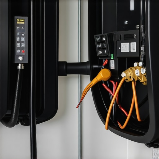Electrician using a torque screwdriver on EV charger wiring to prevent heat build-up.