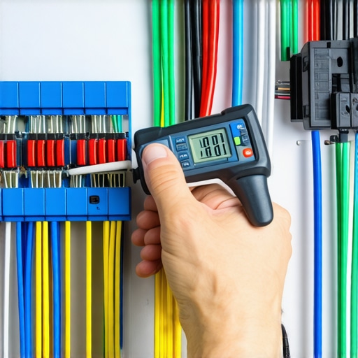 Precision Torquing in a Commercial EV Panel Professional electrician using a torque wrench to secure electrical connections for an EV fleet charging system.