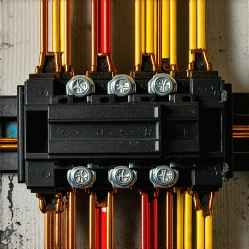 Close-up of a professional 60-amp circuit breaker and copper wiring in a home electrical panel.