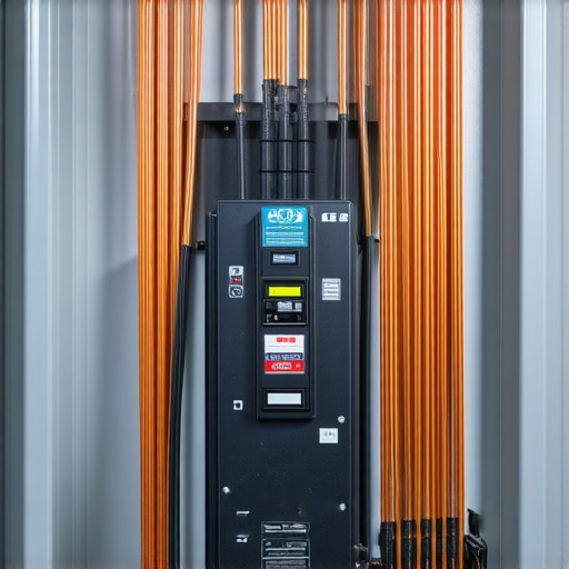 Close-up of a circuit breaker panel with an EV charger circuit install