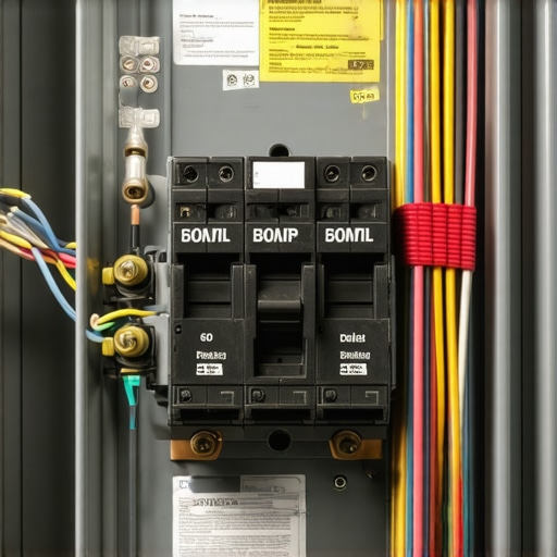 A modern electrical panel with a dedicated breaker installed for an electric vehicle charging station.