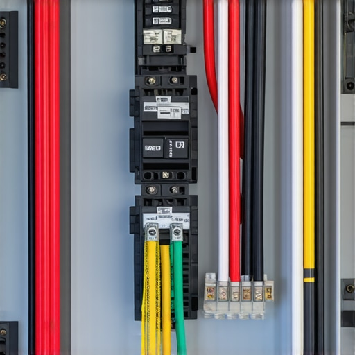 Professional EV Charger Panel Installation Close-up of a neatly wired electrical panel with a dedicated circuit for an EV charging station.