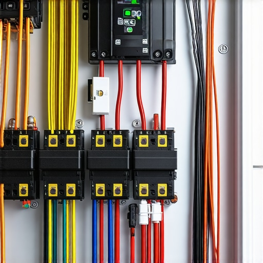 Close-up of a modern residential electrical panel showing load management and professional wiring.