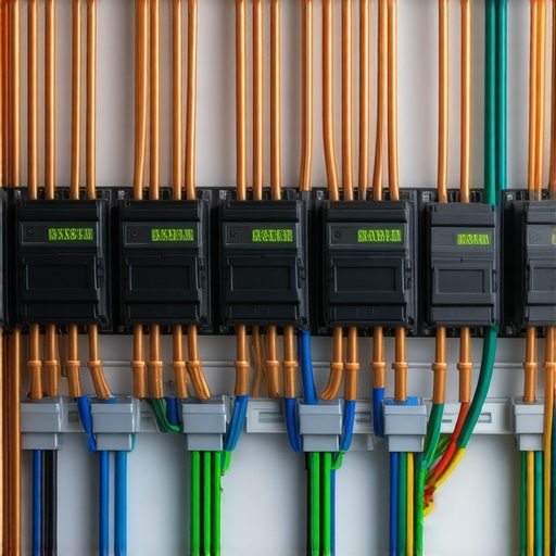 Close up of a residential sub-panel wired for two EV chargers showing proper connections and breakers.