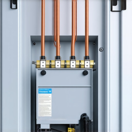 A detailed view of thick gauge copper wiring properly connected to an EV charging station.