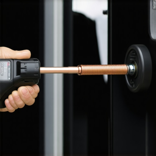Electrician using a torque screwdriver to secure a hardwired EV charger connection for code compliance.