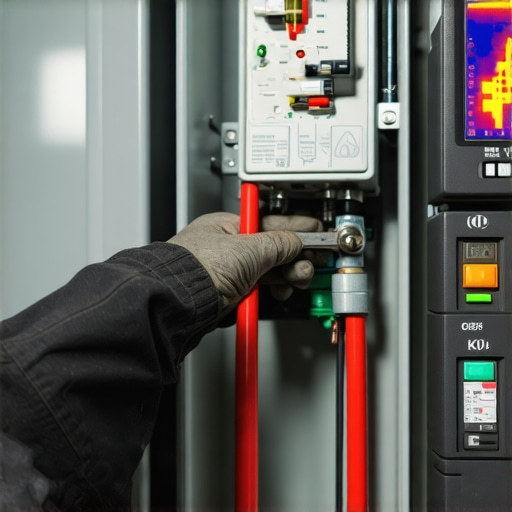 Using a torque wrench to maintain an EV charger electrical panel