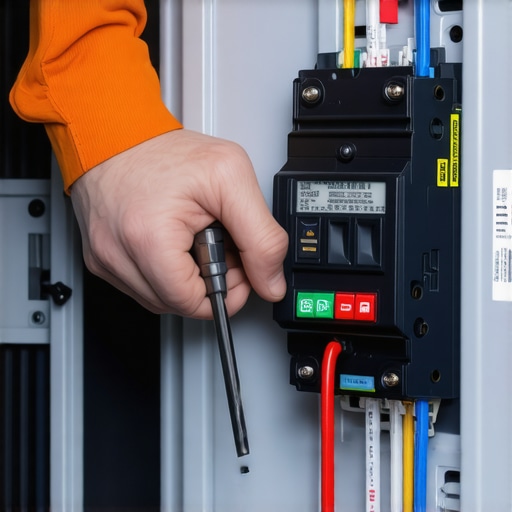 Electrician tightening EV charger breaker connections to prevent thermal creep and loose lugs.