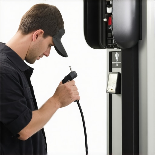 Electrician tightening terminal lugs with a torque wrench to ensure a safe EV charger connection.