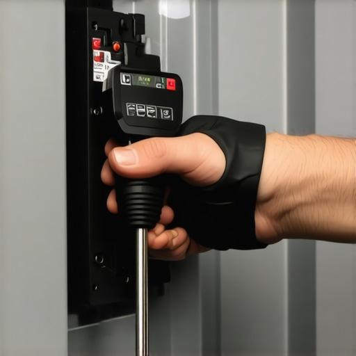 Electrician using a torque wrench for EV charger installation compliance