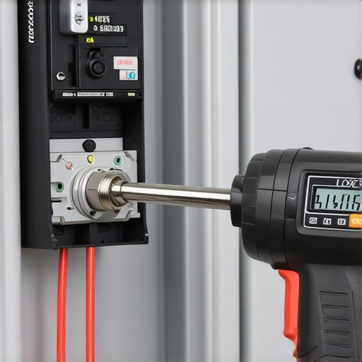 Proper Torque Settings for EV Charger Safety A professional electrician using a torque wrench to secure EV charger wiring in a residential panel.