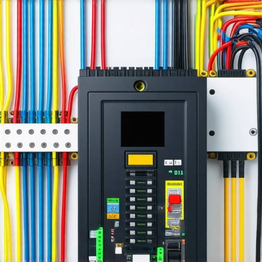Close up of an EV load management system inside an electrical panel