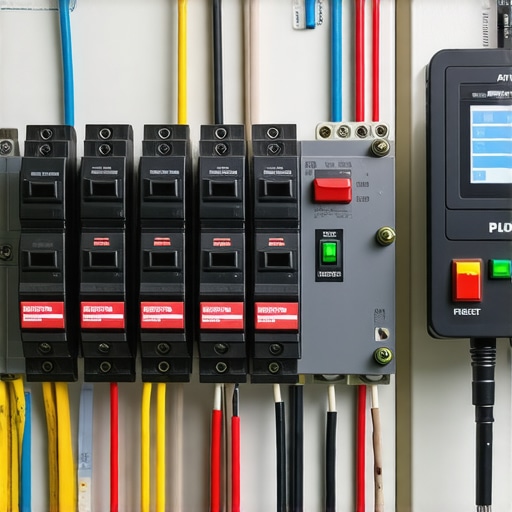 A modern smart energy manager installed in a breaker box to avoid a full panel upgrade.