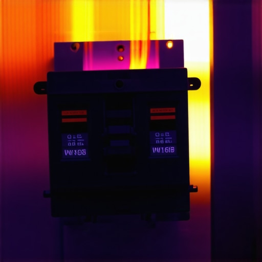 Thermal imaging of an electrical panel showing a hot EV charger breaker