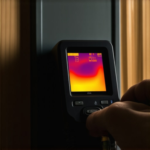 A thermal camera detecting heat build-up on an EV charging circuit breaker.