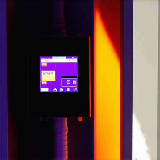 Infrared thermal scan of an electrical panel showing a hot breaker during EV charging.
