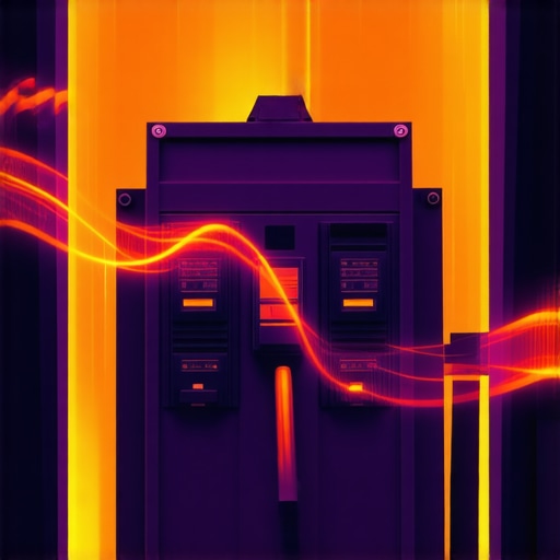 Thermal camera view of a breaker panel showing heat build-up during an EV charging session