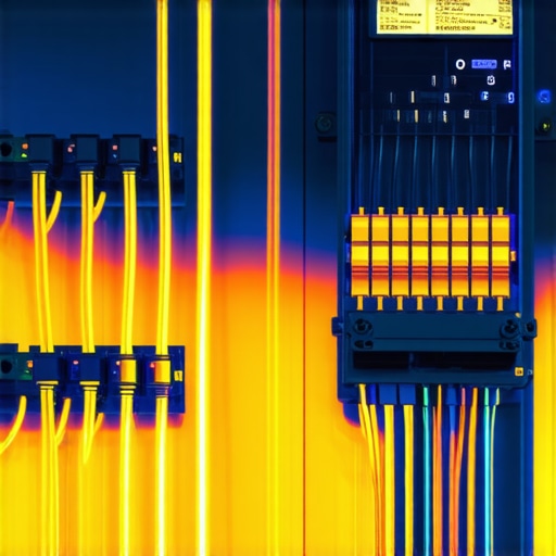 A thermal scan showing heat distribution in an electrical panel during a high-speed EV charging session.