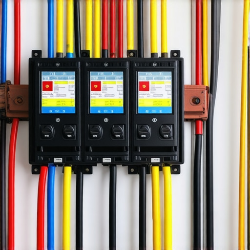 Electrician using thermal imaging to check for heat build-up in an EV charging circuit.