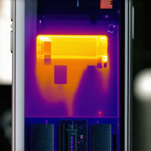 Thermal imaging showing heat levels in an electrical panel during EV charging.