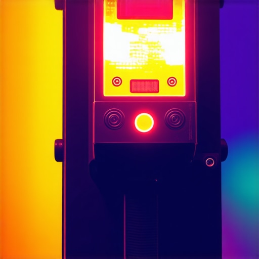 A thermal imaging view showing heat buildup on a high-amperage circuit breaker terminal.