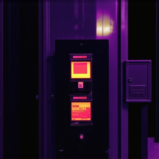 Thermal imaging showing heat buildup on an EV charger circuit breaker.