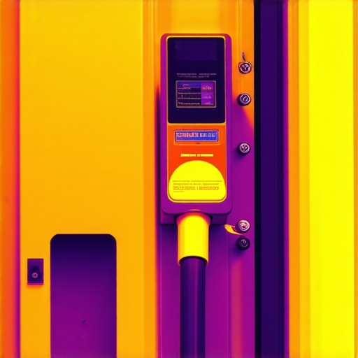 Infrared camera showing heat build-up on an EV charger circuit breaker in a home panel.