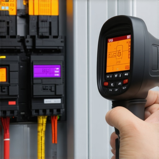 Using a thermal camera to detect heat buildup in an electrical panel during EV charging.