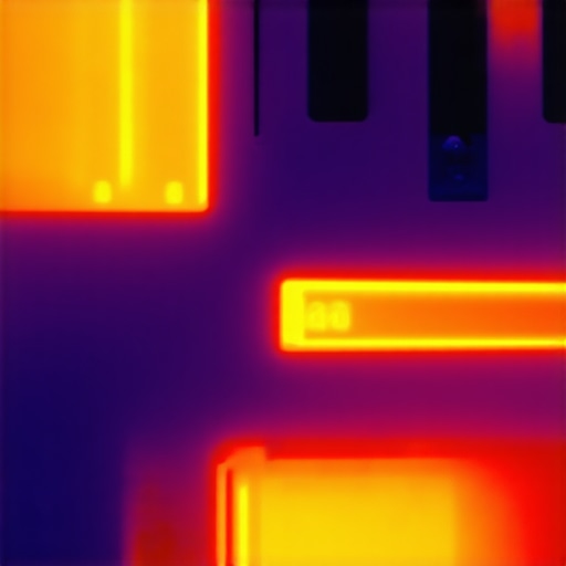 A thermal scan showing heat build-up on a circuit breaker during an electric vehicle charging cycle.