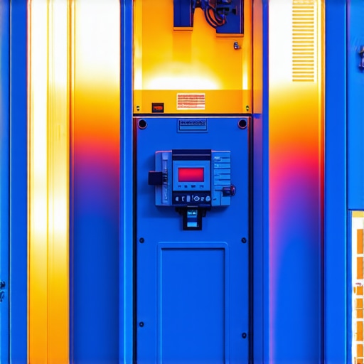 Thermal camera showing a hot spot on an electrical circuit breaker