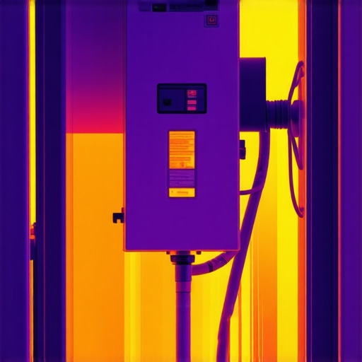 Thermal imaging showing heat build-up on an electrical panel during Level 2 charging.