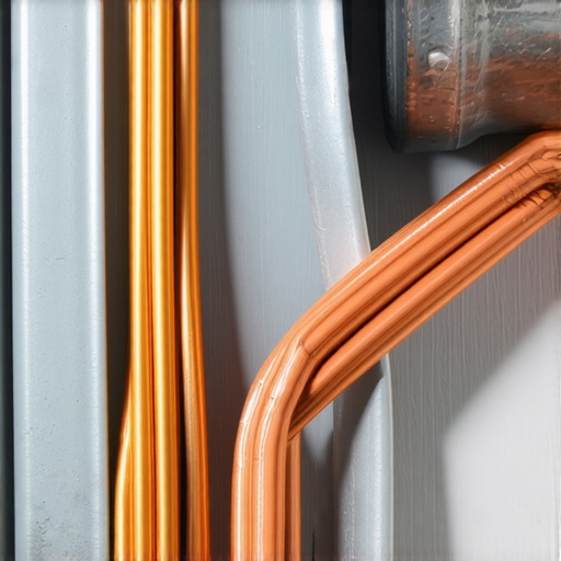 Thick copper wires inside a garage wall conduit Heavy-duty copper wiring routed through metal conduit for safe EV charger installation